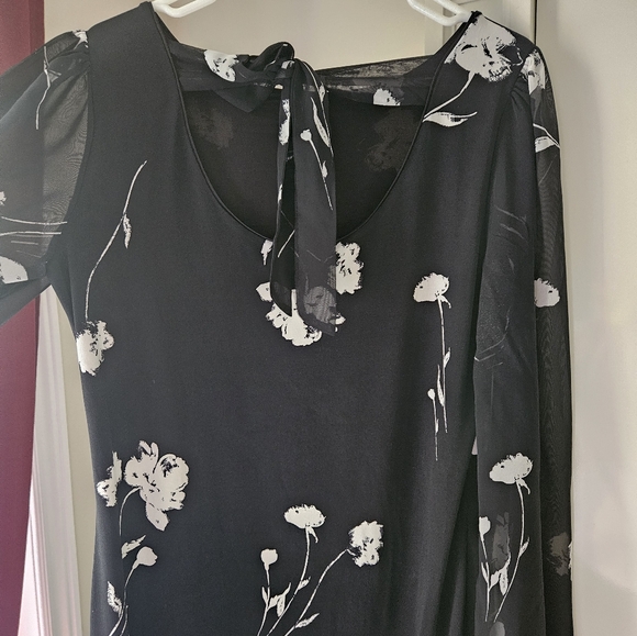 White House Black Market Floral Dress sz Large - Picture 3 of 4